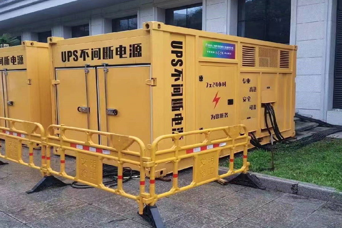 冷水江发电机租赁施工现场