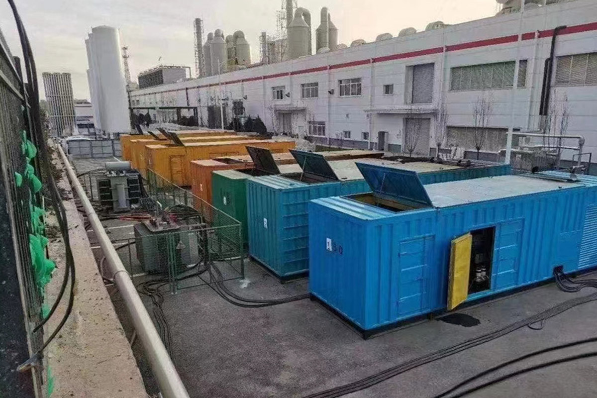 冷水江发电机租赁施工现场